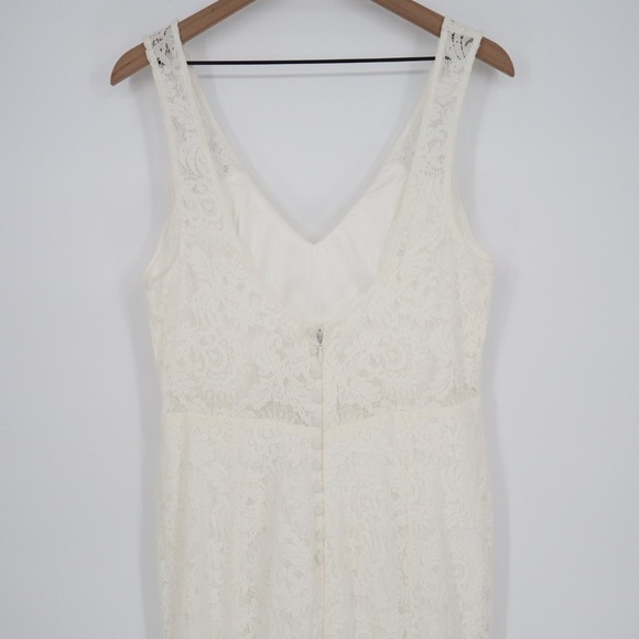 Lulus Beloved Eternity Maxi Dress Womens 2XL White Nylon Lace Detail Sleeveless - Picture 6 of 9